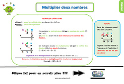 Multiplier deux nombres - Cours, Leçon, trace écrite : 2eme Primaire - PDF gratuit à imprimer