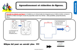 Agrandissement et réduction de figures - Cours, Leçon, trace écrite : 4eme Primaire - PDF gratuit à imprimer