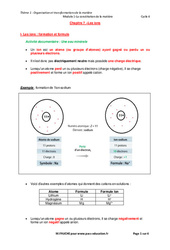 Les ions - Séquence complète : 3eme Secondaire - PDF à imprimer