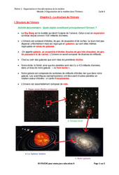 La structure de l’Univers - Séquence complète : 2eme Secondaire - PDF à imprimer