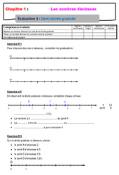 Demi - droite graduée - Séquence complète sur les nombres décimaux : 6eme Primaire - PDF à imprimer