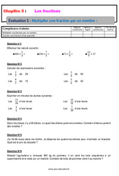 Multiplier une fraction par un nombre - Séquence complète - Les fractions : 6eme Primaire - PDF à imprimer