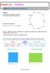Périmètre d’un polygone - Séquence complète : 6eme Primaire - PDF à imprimer