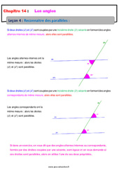 Reconnaitre des parallèles - Séquence complète : 1ere Secondaire - PDF à imprimer
