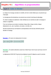 Coder et décoder - Séquence complète : 1ere Secondaire - PDF à imprimer