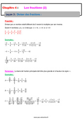 Division de fractions - Séquence complète : 2eme Secondaire