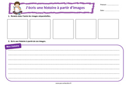 Le violon - Images séquentielles - Production d'écrit - Rédaction : 3eme, 4eme Primaire - PDF à imprimer