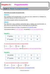 Revoir la proportionnalité - Séquence complète : 2eme Secondaire - PDF à imprimer