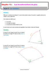 Les rotations - Séquence complète sur les transformations du plan : 2eme Secondaire - PDF à imprimer