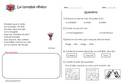 Le cartable rêveur - Poésie : 2eme Primaire - PDF à imprimer