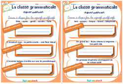 Adjectif qualificatif - Rituels - La classe grammaticale : 4eme, 5eme Primaire - PDF à imprimer