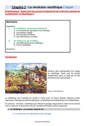 La révolution néolithique - Cours : 6eme Primaire - PDF à imprimer