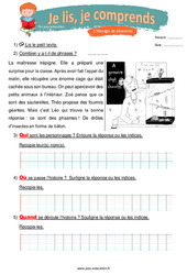L’élevage de phasmes - Mes premiers pas en lecture - Niveau 1 : 1ere, 2eme Primaire - PDF à imprimer