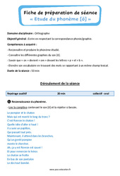 Séquence - Fiche de préparation Le son [õ] - Phonologie - Séquence - Fiche de préparation : 2eme, 3eme Primaire - PDF à imprimer