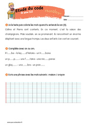 Le son [õ] - Phonologie - Exercices  : 2eme, 3eme Primaire - PDF à imprimer