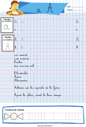 Fichier d'écriture - Apprendre à écrire l'alphabet en cursive : 3eme, 4eme, 5eme Primaire