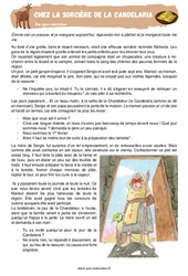 Chez la sorcière de la Candelaria - Récit : 2eme, 3eme Primaire - PDF à imprimer