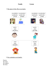 Famille - Family - Cours, Leçon - Anglais : 3eme, 4eme, 5eme Primaire - PDF gratuit à imprimer