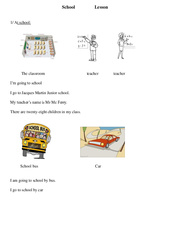 Ecole - School - Cours, Leçon - Anglais : 3eme, 4eme, 5eme Primaire - PDF gratuit à imprimer