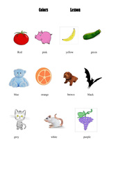 Les couleurs - Colors - Cours, Leçon - Anglais : 3eme, 4eme, 5eme Primaire - PDF gratuit à imprimer