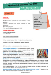 A chacun sa Tour Eiffel - Séquence complète - Arts visuels : 1ere, 2eme, 3eme Primaire - PDF à imprimer