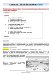 Habiter les littoraux - Séquence complète : 6eme Primaire - PDF à imprimer