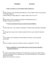 Problèmes - Exercices -   Problèmes divers  1 : 3eme Primaire - PDF à imprimer