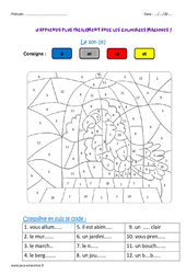Le son é - Coloriage magique : 2eme Primaire - PDF à imprimer