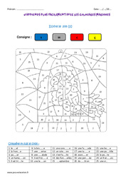 Le son s - Coloriage magique : 2eme Primaire - PDF à imprimer
