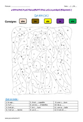 Le son in - Coloriage magique : 2eme Primaire - PDF à imprimer
