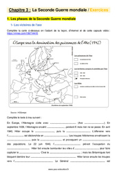 La Seconde Guerre mondiale - Exercices avec les corrigés : 3eme Secondaire - PDF à imprimer
