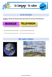 Le salon - Langage - Expression orale - EMC : 2eme, 3eme Maternelle - Cycle Fondamental - PDF à imprimer