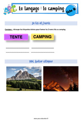 Au camping - Langage - Expression orale - EMC : 2eme, 3eme Maternelle - Cycle Fondamental
