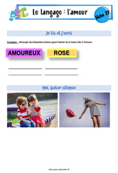 L'amour - Langage - Expression orale - EMC : 2eme, 3eme Maternelle - Cycle Fondamental - PDF à imprimer