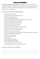 Virelangues - Ecriture - Rédaction : 4eme, 5eme Primaire - PDF à imprimer