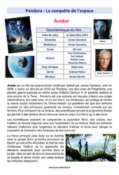 Avatar (Pandora - Fiches La conquête de l'espace) - Textes prescriptifs / Ecrits fonctionnels : 5eme Primaire - PDF à imprimer