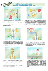 Fabriquer une fusée à eau (fiche technique) - Injonctif / Ecrits fonctionnels : 5eme Primaire - PDF à imprimer
