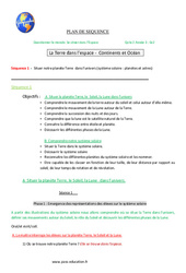 Séquence - Fiche de préparation Terre - Soleil - Lune - Séquence - Fiche de préparation : 3eme Primaire - PDF à imprimer