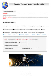 Système Solaire - Cours, Leçon : 3eme Primaire - PDF gratuit à imprimer