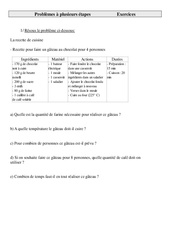 Plusieurs étapes - Problèmes - Exercices - 1 : 5eme Primaire - PDF à imprimer