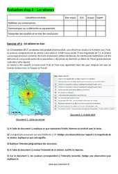 Les séismes - Examen Evaluation avec les corrigés : 2eme Secondaire - PDF à imprimer