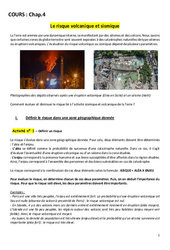 Le risque volcanique et sismique - Séquence complète : 2eme Secondaire - PDF à imprimer