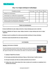 Le risque volcanique et sismique - Exercices corrigés : 2eme Secondaire - PDF à imprimer