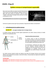 Système nerveux et comportement responsable - Cours : 3eme Secondaire - PDF à imprimer