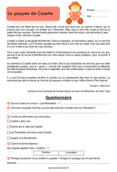 La poupée de cosette - Récit - Lecture - PDF à imprimer