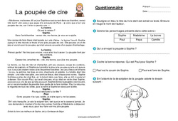 La poupée de cire - Récit - Lecture - PDF à imprimer