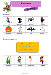 Stage d'Halloween - Cours, Leçon d'anglais  - My English Pass : 3eme, 4eme Primaire - PDF gratuit à imprimer