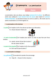 La ponctuation - Cours, Leçon de grammaire : 3eme Primaire - PDF gratuit à imprimer