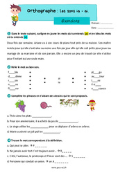 Les sons ia - ai - Exercices d’orthographe : 3eme Primaire - PDF à imprimer