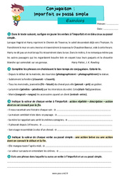 Alternance- Fiches Imparfait ou passé simple - Exercices de conjugaison : 4eme Primaire - PDF à imprimer